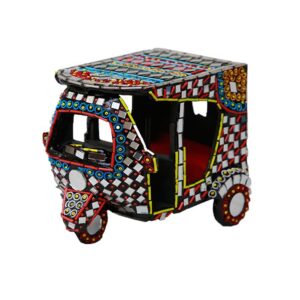 RIKSHAW ART GLASS WORK RIKSHAW Colorful  Art Antique Decoration Items.For Home Office - Image 1