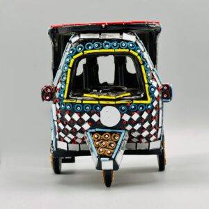 RIKSHAW ART GLASS WORK RIKSHAW Colorful  Art Antique Decoration Items.For Home Office - Image 3