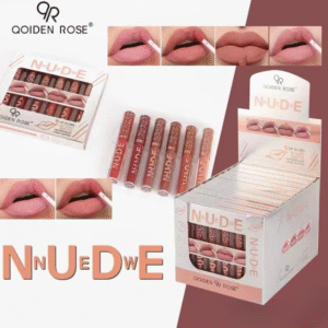 Pack Of 6 Nude High Pigment Matte Lipgloss Soft & Matte Texture Hydrating Lipgloss (Random Color) - Image 3