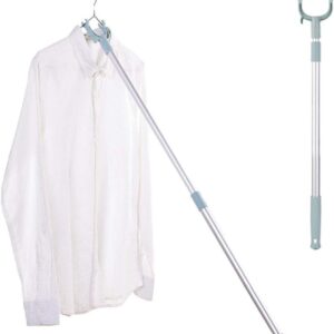 Extendable Telescopic Clothes Fork, Adjustable Laundry Hanging Fork with Hook (random color) - Image 5