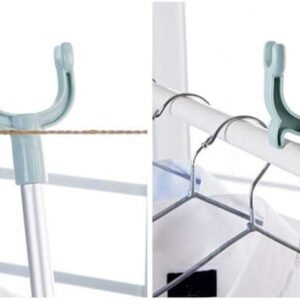 Extendable Telescopic Clothes Fork, Adjustable Laundry Hanging Fork with Hook (random color) - Image 4