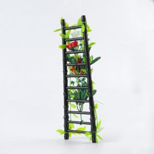 Decorative Plastic Stairs with artifical flowers - Image 3