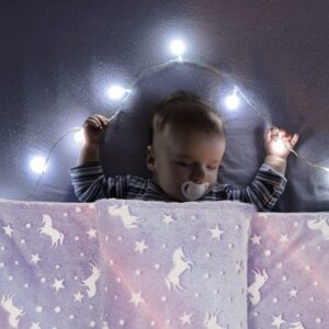 Glow in The Dark Stars Blanket Soft Cozy Blankets for Bed Couch Sofa Camping Travel, (random design ) - Image 5