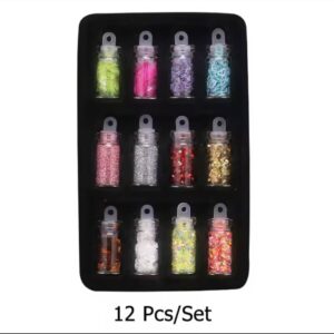 DIY Starry Nail Art Kit, Nail Decals, Glitter Jar Art kit Features a Selection of Starry Nail Stickers, Multi-pattern Women Beauty Accessories Kit, Manicure Long-lasting(Multi Color) - Image 1