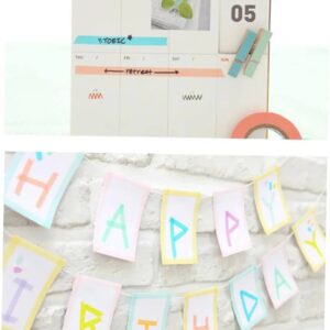 10 Rolls Chic Washi Tape Colorful Rainbow Design Removable Decorative Tape for DIY Stationery Wrapping Photo Album (Random Color) - Image 1