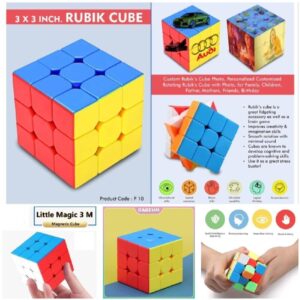 Rubic cube 3x3 for kids Magic Speed Square Cube Puzzle Toys High Quality With Box (Random color) - Image 4