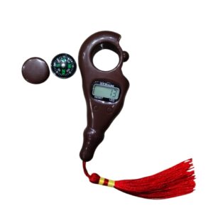Digital Counter with Qibla Compass and Rotating Prayer Beads Portable Finger Tasbeeh Japa (random color) - Image 5