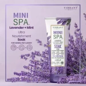 Vibrant Beauty Luxurious Mini Spa Lavender + Mint Skin Brightening Soak With Ultra Nourishment (200ml) - Image 4