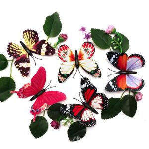 Pack of 12  3D Simulation Butterfly Fridge Magnet Decoration Craft buterfly magnets Butterfly Picks Ornaments Wall Decor (Random Design) - Image 5