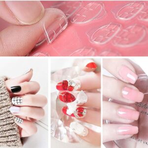 10 PCs Fake Nails False Nails Wearable Nails Stylish Pattern Artificial Nails | Fake Nails For Girls | Artificial Nails For Women with Sticking Dots ( Random Design ) - Image 4
