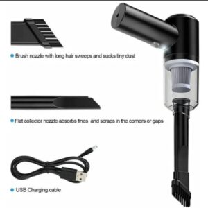 3 In 1 Portable Vacuum Cleaner- Durable Wireless Vacuum -duster Blower Air Pump- High Power Strong Suction Vacuum Cleaner For Home, Laptop, Vehicle Interior Cleaner - Image 5