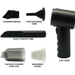 3 In 1 Portable Vacuum Cleaner- Durable Wireless Vacuum -duster Blower Air Pump- High Power Strong Suction Vacuum Cleaner For Home, Laptop, Vehicle Interior Cleaner - Image 1