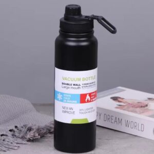 Vacuum Insulated Double Wall Stainless Steel Water Bottle/Sports Kettle Hot & Cold, Leak & Sweat Proof Thermos Flask 1000ml (Random Color) - Image 1