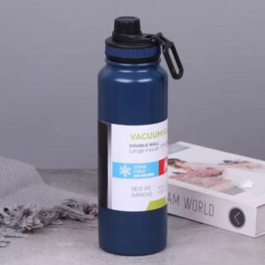 Vacuum Insulated Double Wall Stainless Steel Water Bottle/Sports Kettle Hot & Cold, Leak & Sweat Proof Thermos Flask 1000ml (Random Color) - Image 2