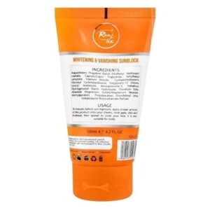 Rivaj Sunblock Whitening & Vanishing SPF60 Ideal for all skin types 150ml - Image 3