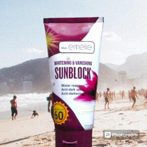 Emelie Whitening & Vanishing Sunblock SPF60 (150ml) - Image 4