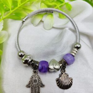 1 Piece Imported Hamsa Hand Pandora Charm Bracelet - A Symbol of Elegance and Protection - Image 1