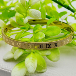 Adjustable Cartier-Inspired Roman Numeral Bracelet - Imported Luxury Gold Bracelet | Best Quality Artificial Bracelet For Girls & Women | Bracelet For Every Occasion | Elegant Design ? - Image 2