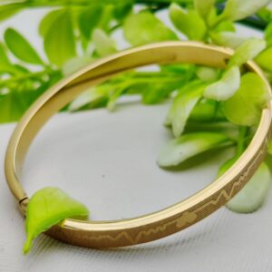 Adjustable Premium Heartbeat-Engraved Adjustable Cartier-Inspired Gold Bracelets | Best Quality Artificial Bracelet For Girls & Women | Bracelet For Every Occasion | Elegant Design ? - Image 1