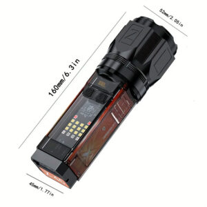 X-46 Multifunctional Flashlight ? Telescopic Zoom, Type-C Charging, Power Bank & Multiple Light Modes - Image 3