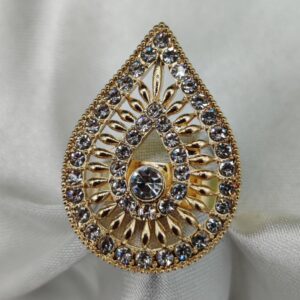 1 Piece Import Radiant Teardrop Crystal Embellished Ring | Best Quality Adjustable Ring For Girls & Women | Ring For Every Occasion - Image 2