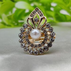 1 Piece Imported Radiant Crystal Blossom Ring ? Unmatched Elegance in Every Detail ?? | Luxurious Design Ring | Adjustable Ring | Ring For Girls & Women - Image 1