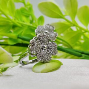 1 Piece Imported Blossoming Elegance Moveable Ring ? Gold & Silver Color Options ?? | Luxurious Design Ring | Adjustable Ring | Ring For Girls & Women ? - Image 5