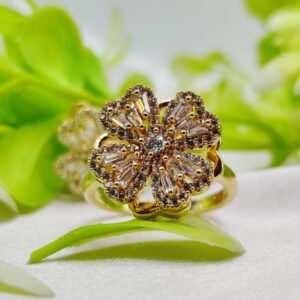 1 Piece Imported Dazzling Movable Floral Blossom Adjustable Rings - 2 Color? Variants ?? | Luxurious Design Ring | Adjustable Ring | Ring For Girls & Women ? - Random Color - Image 1