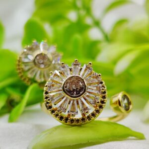 1 Piece Elegant Moveable Radiance Sunflower Ring ? Timeless Sparkle ?? | Luxurious Design Ring | Adjustable Ring | Ring For Girls & Women ?? - Image 3
