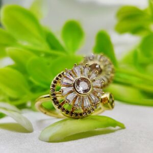 1 Piece Elegant Moveable Radiance Sunflower Ring ? Timeless Sparkle ?? | Luxurious Design Ring | Adjustable Ring | Ring For Girls & Women ?? - Image 1