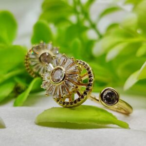 1 Piece Elegant Moveable Radiance Sunflower Ring ? Timeless Sparkle ?? | Luxurious Design Ring | Adjustable Ring | Ring For Girls & Women ?? - Image 2