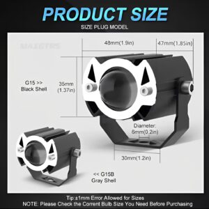 MAXGTRS Motorcycle Led Headlight Mini Projector Lens Tri-model Driving Auxiliary Scooter Spotlamp - Image 2