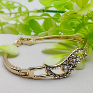 Exquisite Imported Adjustable Crystal Leaf Bracelet | Best Quality Artificial Bracelet For Girls & Women | Bracelet For Every Occasion | Elegant Design - Image 1