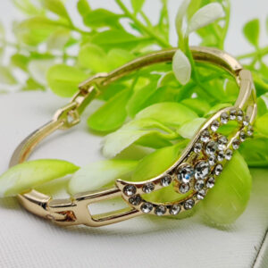 Exquisite Imported Adjustable Crystal Leaf Bracelet | Best Quality Artificial Bracelet For Girls & Women | Bracelet For Every Occasion | Elegant Design - Image 2
