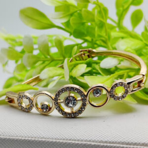 Radiant Adjustable Circle Crystal Bracelet - Imported Elegance | Best Quality Artificial Bracelet For Girls & Women | for Every Occasion - Image 1