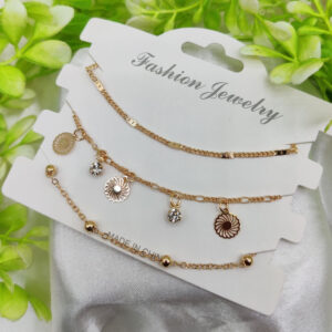 Imported Triple-Layered Adjustable Bracelet Set | Best Quality Artificial Bracelet For Girls & Women | Bracelet For Every Occasion | Elegant Design - Image 1