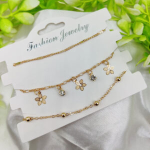 Imported Triple-Layered Adjustable Bracelet Set | Best Quality Artificial Bracelet For Girls & Women | Bracelet For Every Occasion | Elegant Design - Image 4