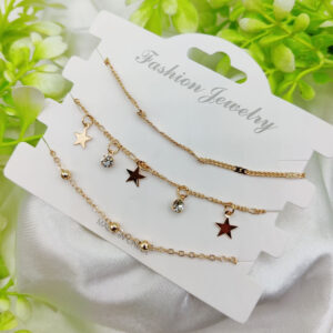 Imported Triple-Layered Adjustable Bracelet Set | Best Quality Artificial Bracelet For Girls & Women | Bracelet For Every Occasion | Elegant Design - Image 2