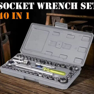 Aiwa 40-Piece Socket Wrench Tool Kit with Screwdrivers and Socket Set ? Durable Hand Tool Set for Home, Auto Repair, and Mechanical Use ? Compact Storage Case Included - Image 4