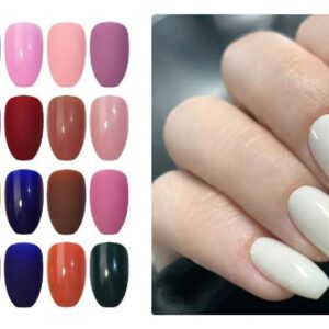 Pack of 144 Artificial Nails Without Nail Glue, Beautiful Fancy Fake Nails (Random color) - Image 3