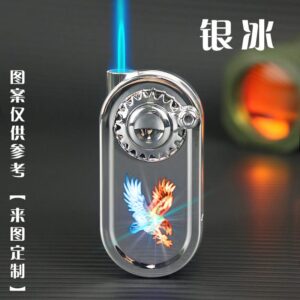 1 Piece Refillable Fancy Spinner Light Lighter | Best Quality Light Lighter | Lighter For Cigarette | Spinner Lighter Metal body (random color) - Image 4