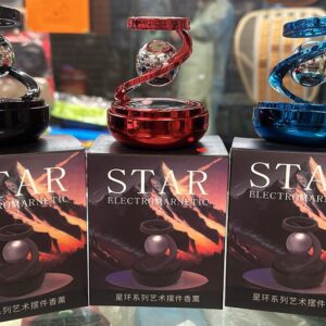 Star Solar Powered Levitating Ball Air Freshener for Car Dashboard, Aesthetic Car Decor | Best Quality?( Random Color ) - Image 1