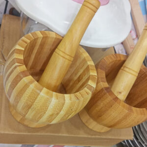 01 Set Wooden Pestle and Mortar For Crushing | Woden chattu watta for Grinding Nuts Dates and other Ingredients? - Image 3