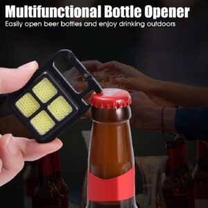 Portable COB High Bright Flashlight Multifunction Keychain Lamp Buit-in 150mAh Lithium Battery Waterproof Outdoor Torch Lantern - Image 4