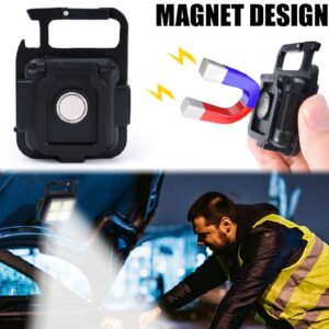 Portable COB High Bright Flashlight Multifunction Keychain Lamp Buit-in 150mAh Lithium Battery Waterproof Outdoor Torch Lantern - Image 5