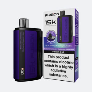Fusion 2 IN 1 Original Disposable Dual Flavor Vape 15000 Puffs 20mg | Rechargeable | Premium Display With Sleek Design - Image 1