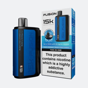 Fusion 2 IN 1 Original Disposable Dual Flavor Vape 15000 Puffs 20mg | Rechargeable | Premium Display With Sleek Design - Image 2