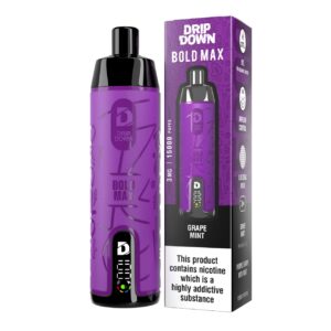 Drip Down Bold Max Original Disposable Vape 15000 Puffs 3mg | Rechargeable | Premium Display With Sleek Design - Image 3