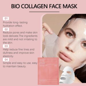 01 Pc Bio-Collagen Real Deep Mask, Hydrating Over Night, Facial Sheet Mask, Pore Minimising, Firming, Collagen Mask, Hydrating Overnight Skin Care Mask - 34gram - Image 3