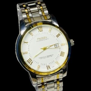 FNGEEN 2081 Stainless Steel Stylish Men Quartz Watch Two tone Chain style strap - Image 3